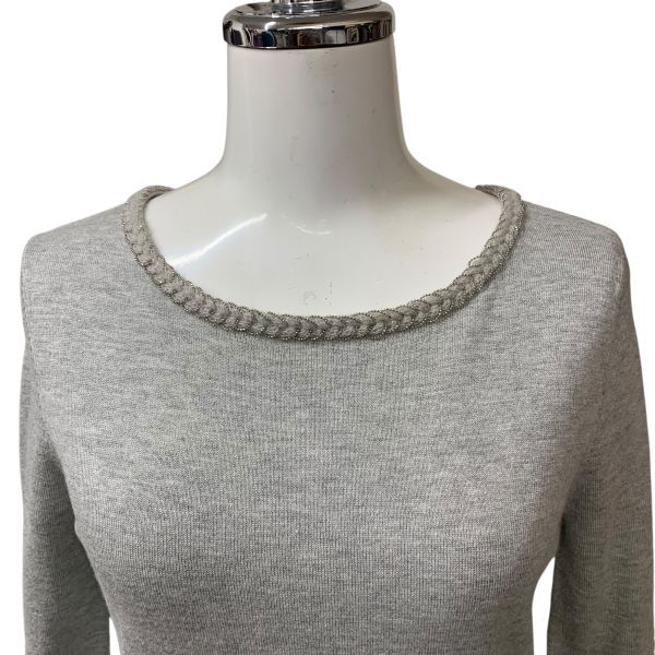 ◇ マレーラ MARELLA トップス ラウンドネック ピーズ使い 長袖