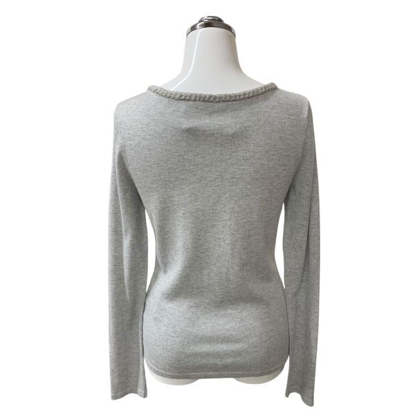 ◇ マレーラ MARELLA トップス ラウンドネック ピーズ使い 長袖