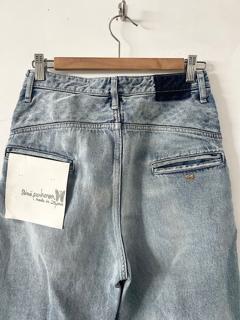 未使用】mina perhonen always デニムパンツ サイズ34 コットン リネン