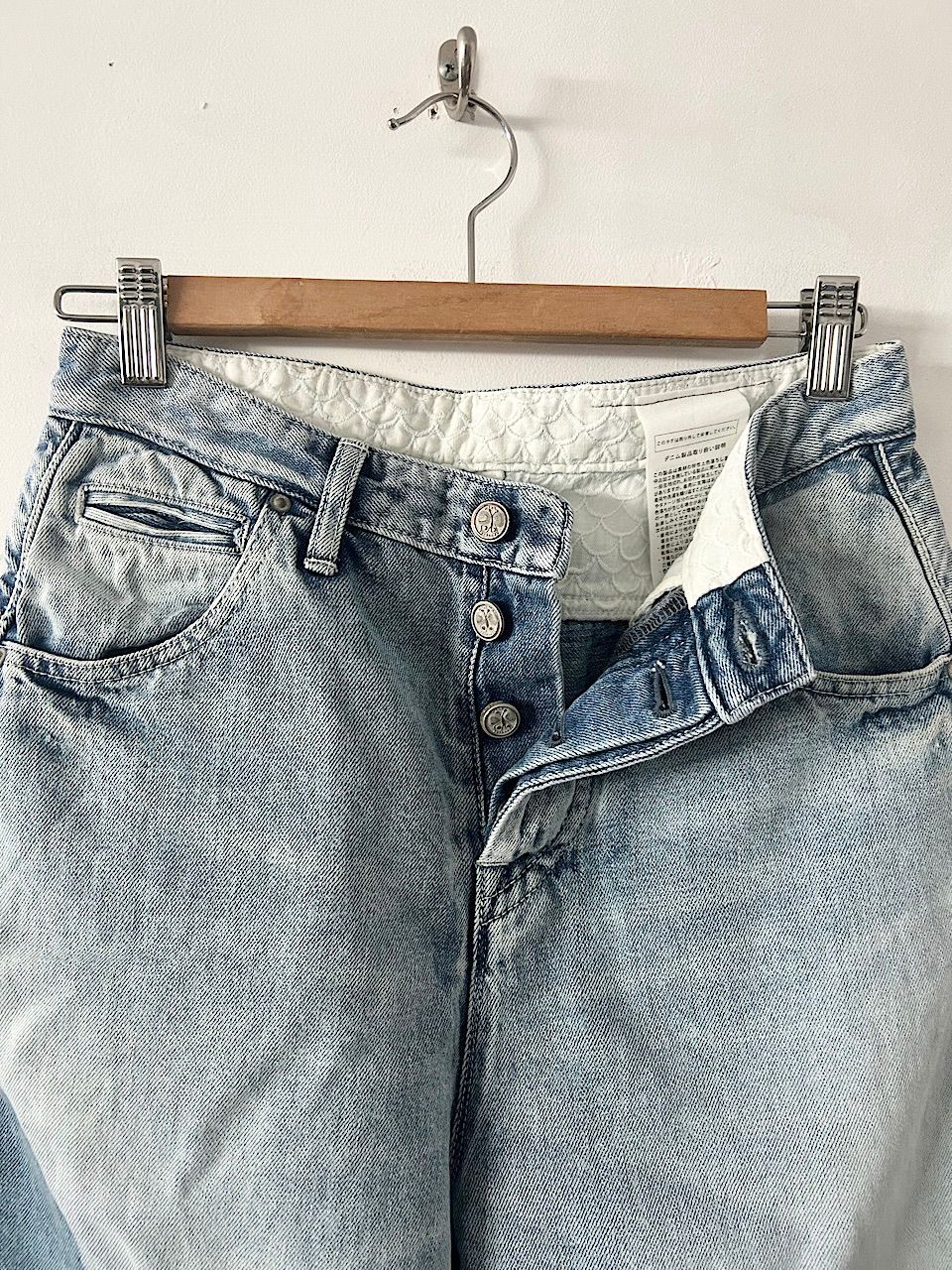 未使用】mina perhonen always デニムパンツ サイズ34 コットン リネン