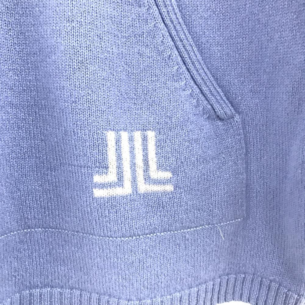 美品】ランバンスポール セーター ライトブルー×白 カシミヤ100