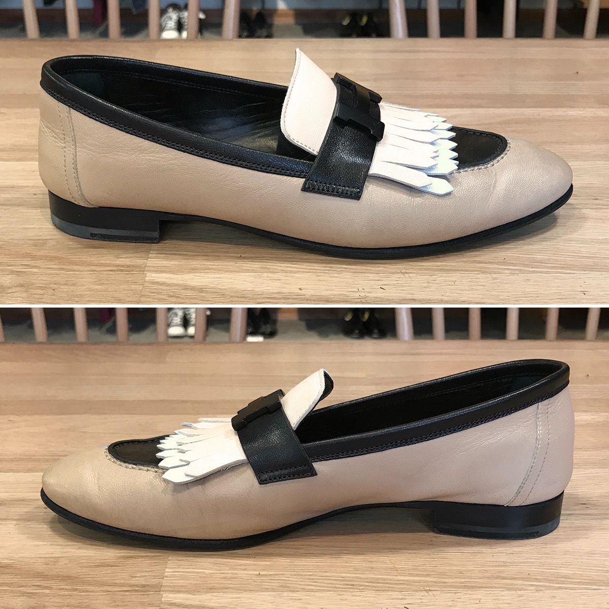 良品 エルメス モカシンロワイヤル レディース ベージュセラサン 39