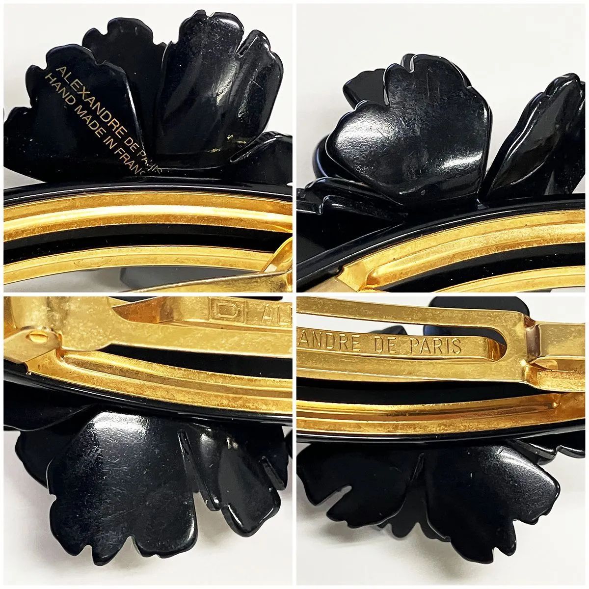 ALEXANDRE DE PARIS アレクサンドル ドゥ パリ ビーズ ストーン リボン