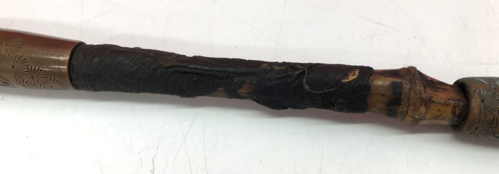 現状品 レトロ キセル 竹製 銅製 彫刻 大型キセル 喫煙具 喧嘩煙管 阿