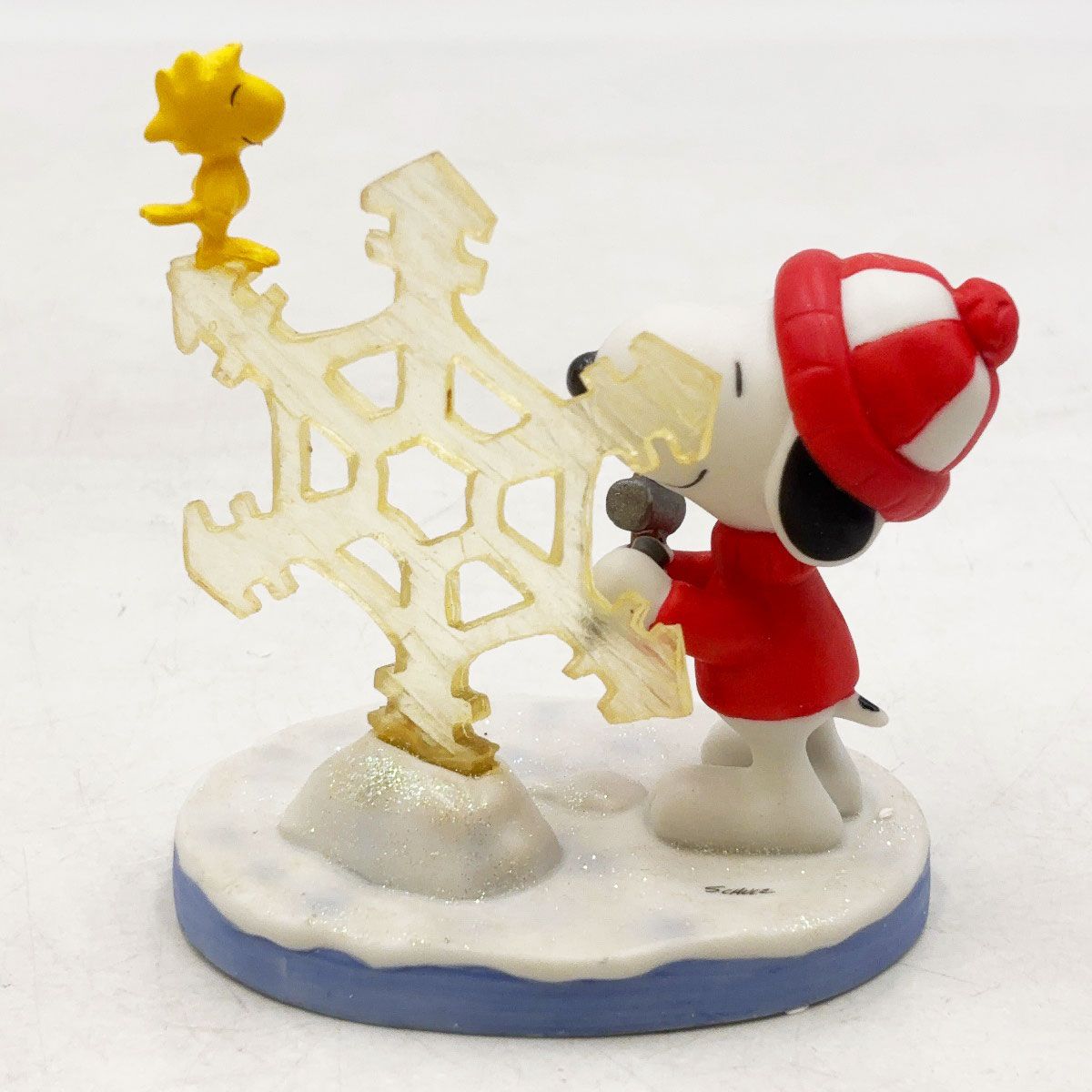 スヌーピー ウッドストック ホールマーク　フィギュア 未使用保管品] ホールマーク Hallmark JOE SCULPTOR 雪の結晶