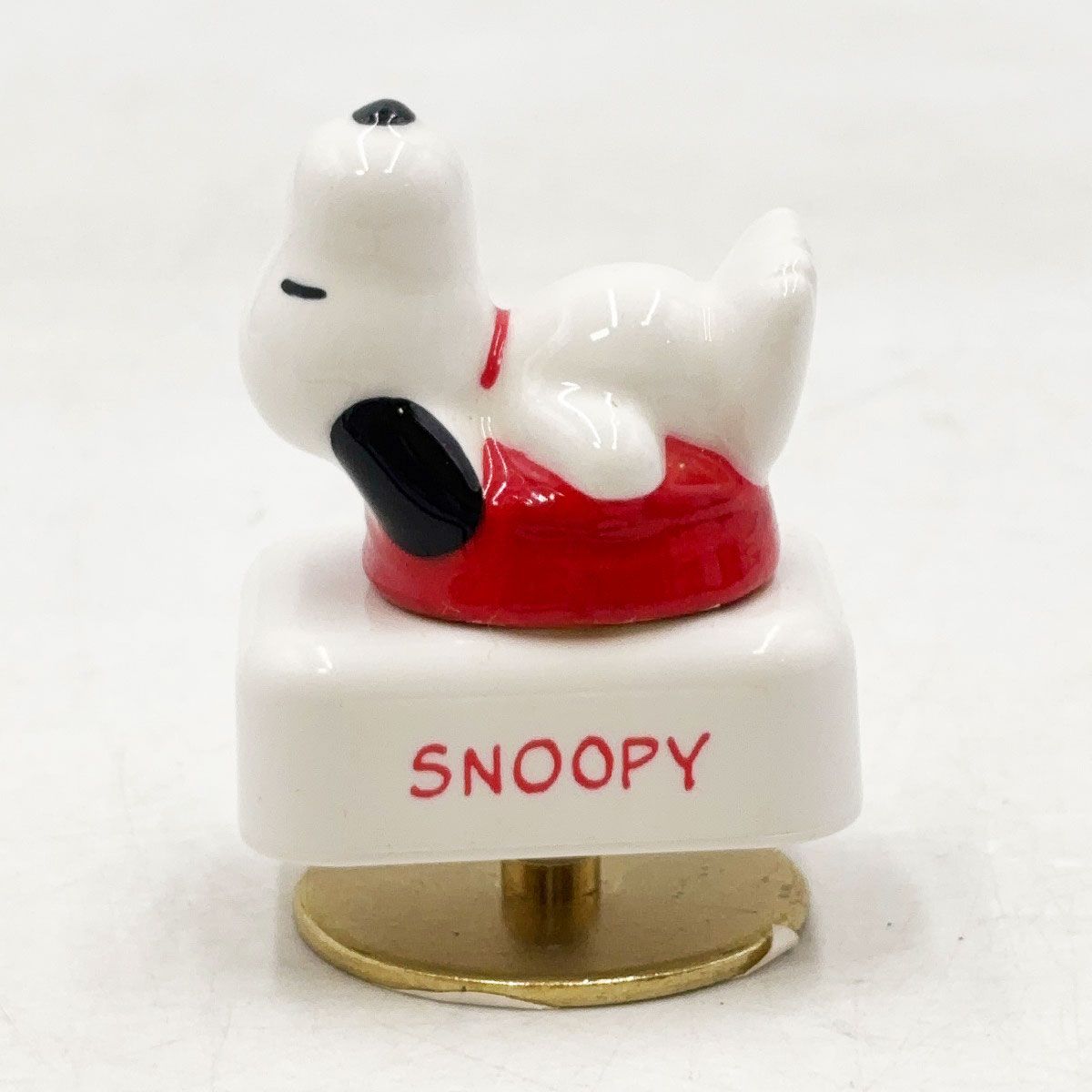 未使用】三協商事 スヌーピー ミニオルゴール 陶器 「パフ」 PEANUTS