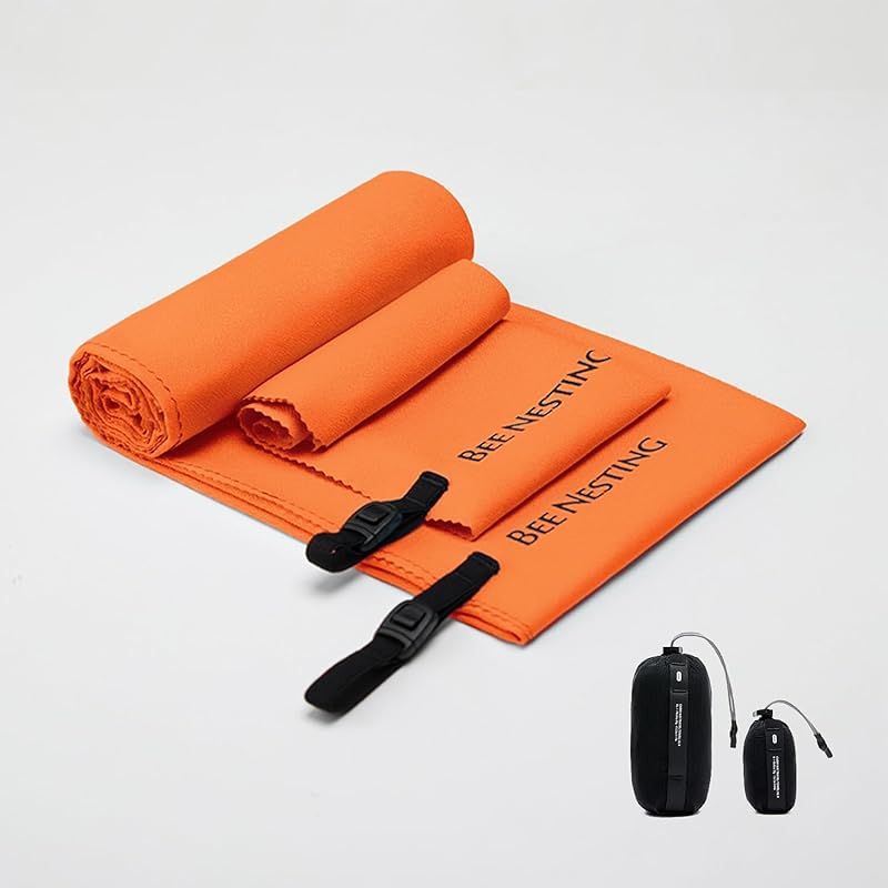 新着商品】BeeNesting 超軽量 速乾タオル2枚セット 超吸水 抗菌 防臭