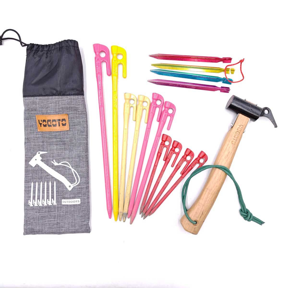 セット] エリッゼステーク 鍛造ペグ 38cm×2本 / 28cm×4本 / 18cm×4本