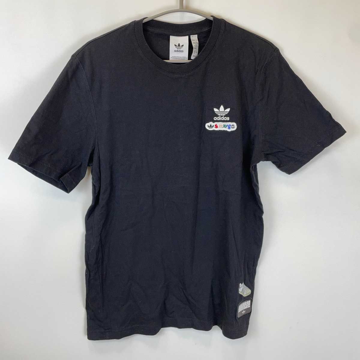 アディダス オリジナルス Tシャツ 韓国 L ブラック メンズ ADIDAS 半袖 