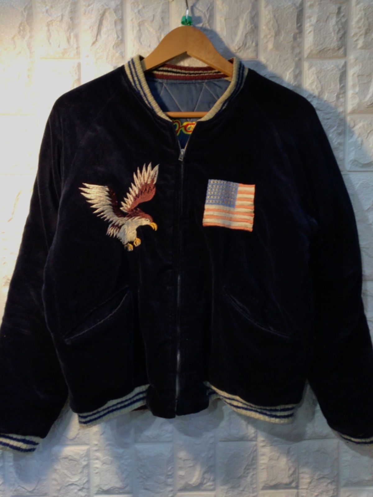 東洋エンタープライズ 港商 別珍 硫黄島×虎 スカジャン - メルカリ