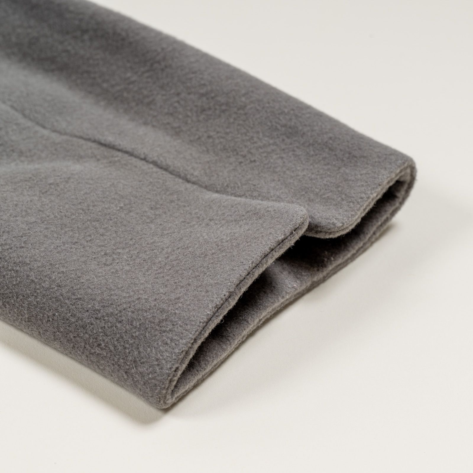 SunaUna スーナウーナ ウール100% ロングコート レース装飾 グレー 34