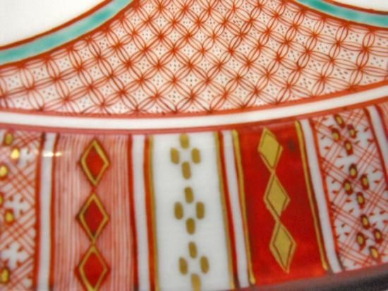 赤絵細描立雛文