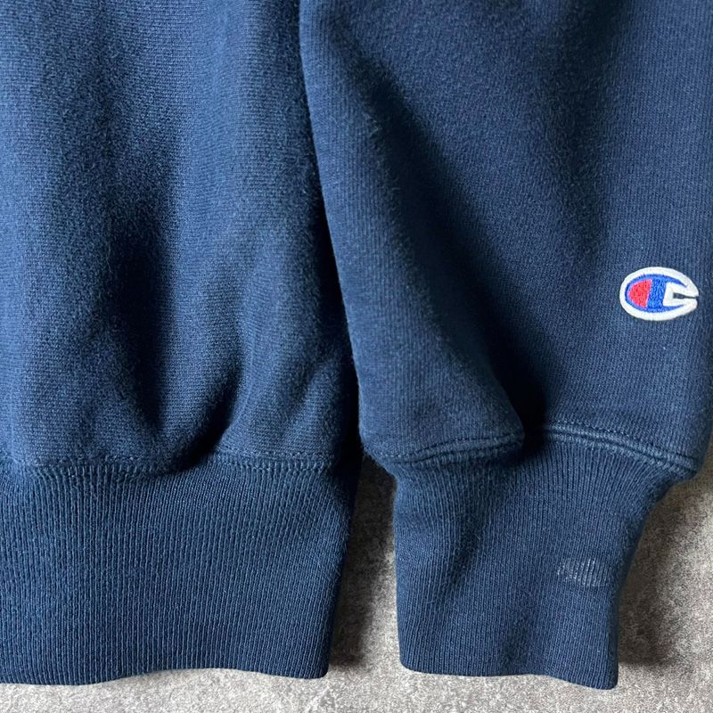 00s Champion 企業 ロゴ 刺繍 プレミアム リバースウィーブ スウェット