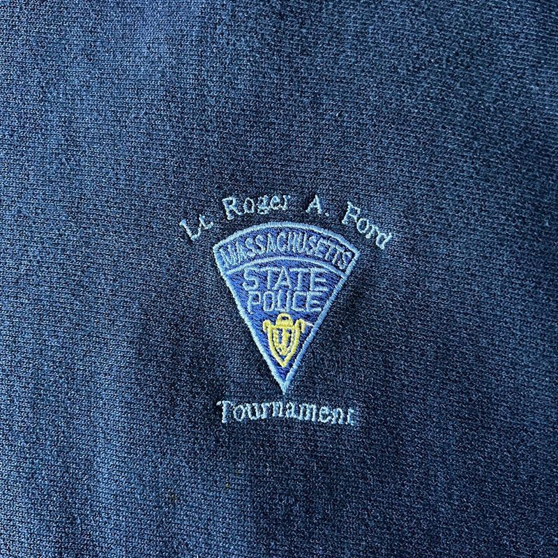 00s Champion 企業 ロゴ 刺繍 プレミアム リバースウィーブ スウェット