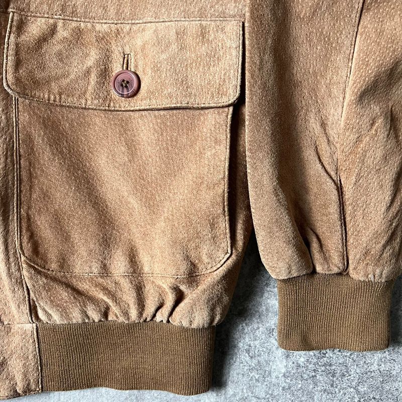 90s BARNEYS A-1 フライト タイプ 本革 ピッグスキン スエード レザー