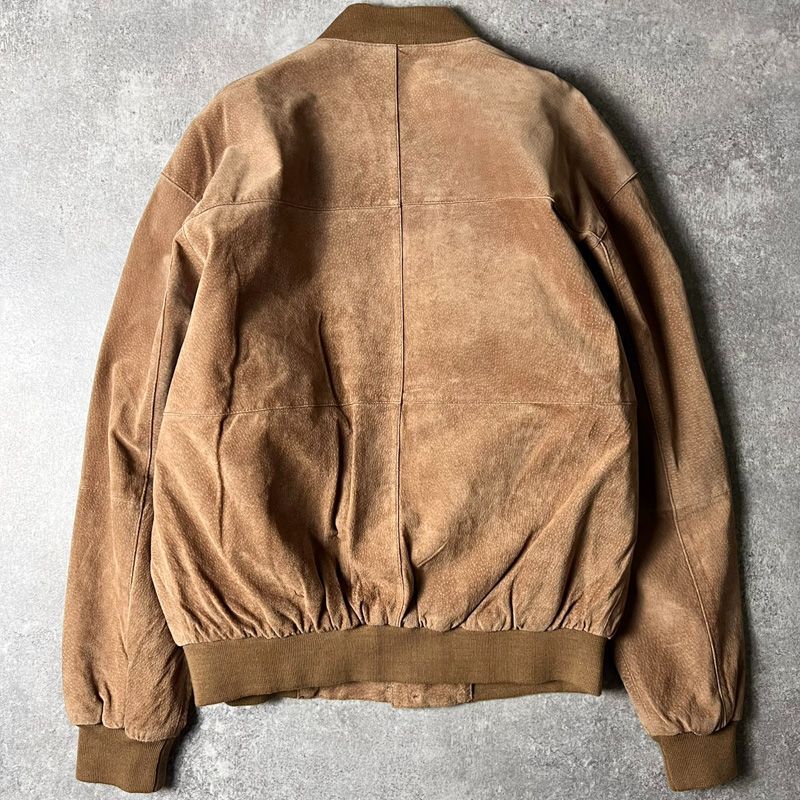 90s BARNEYS A-1 フライト タイプ 本革 ピッグスキン スエード レザー
