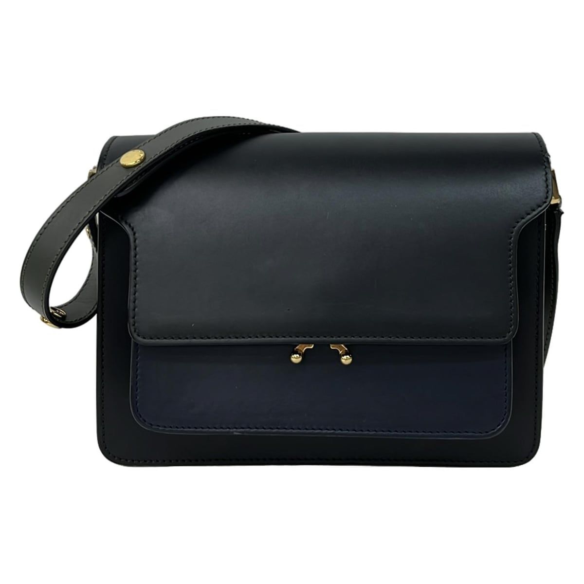 MARNI(マルニ) ショルダーバッグ トランク 黒×ダークネイビー