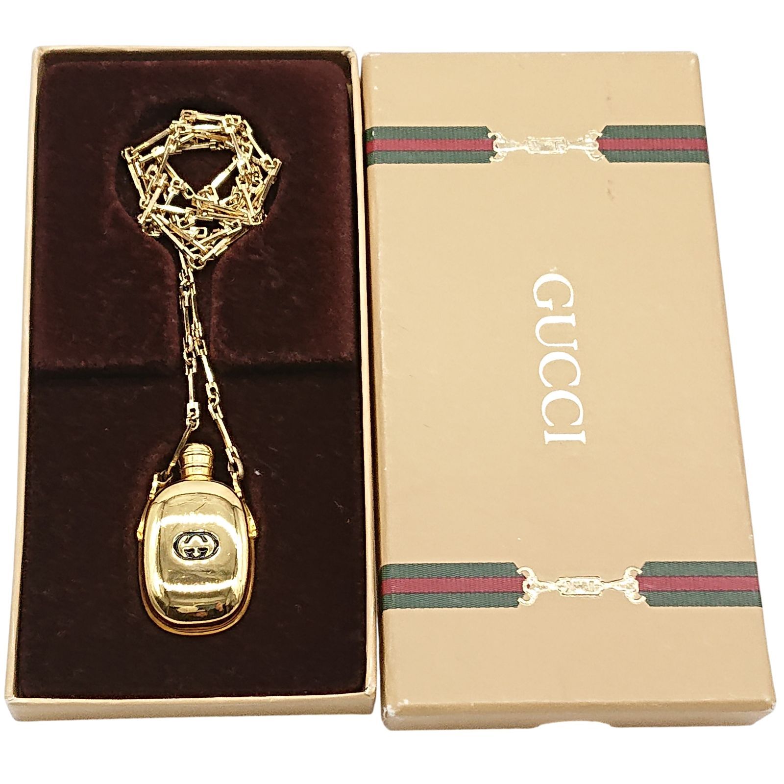 GUCCI パヒュームボトル ペンダント ネックレス ゴールド 箱付き