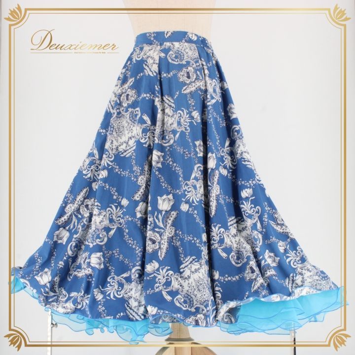 社交ダンス 衣装 スタンダード スカート レッスンウェア レディース 白