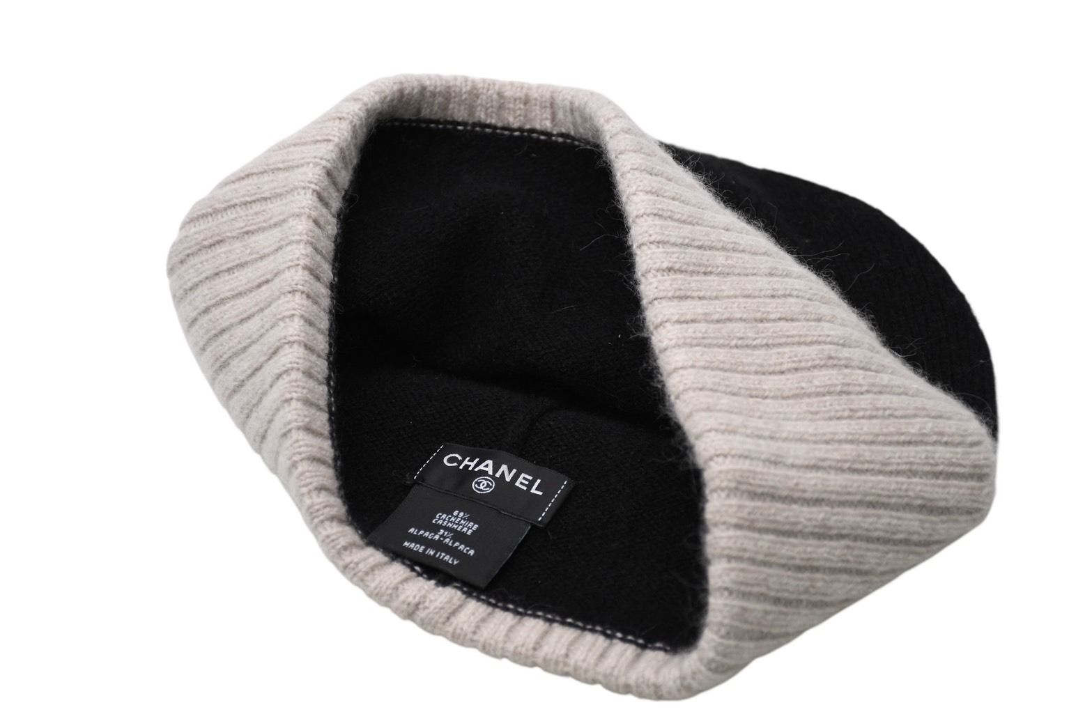 極美品 CHANEL シャネル ビーニー ニット帽 A62COEHL カシミア