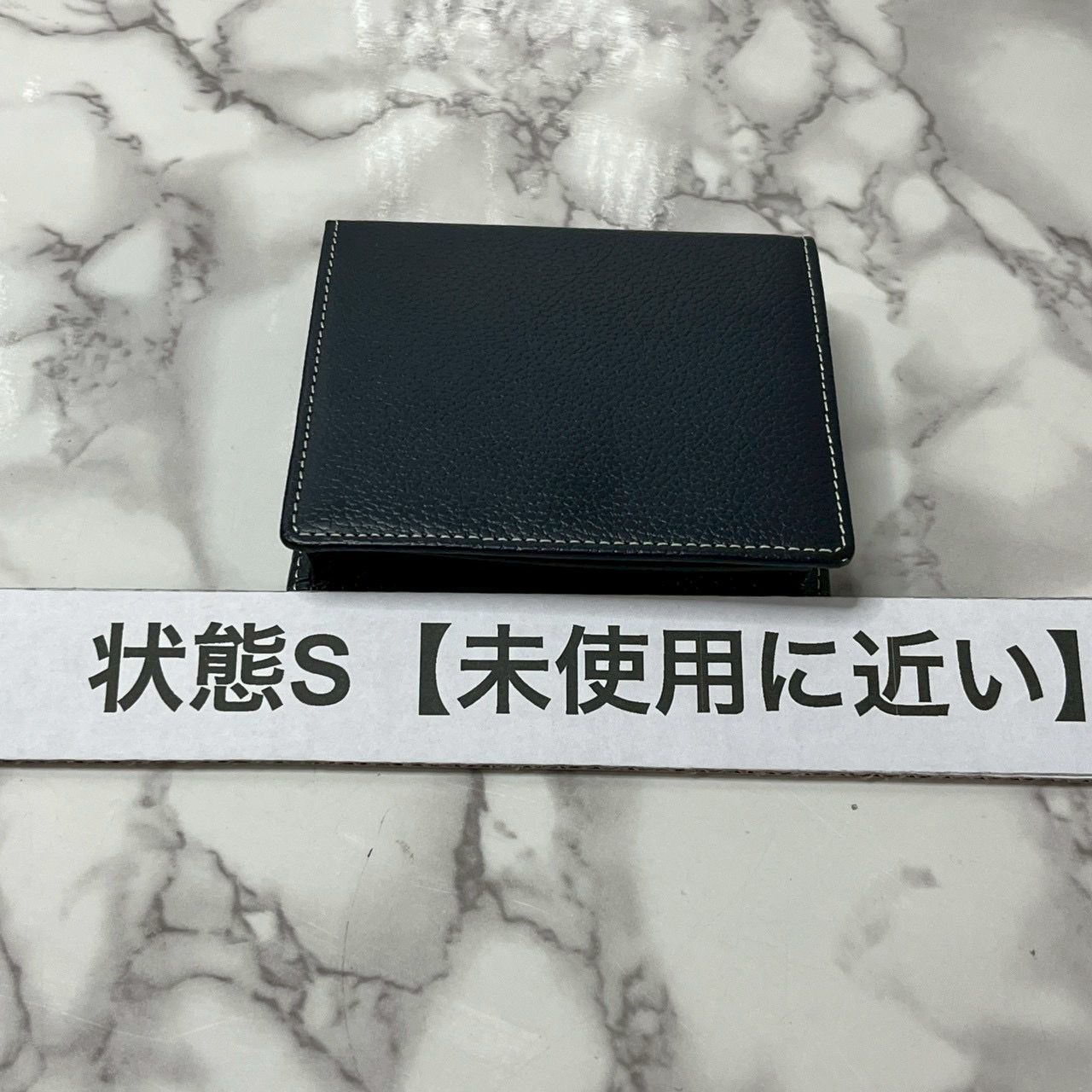 ☆未使用☆ハマノ☆二つ折り財布☆ ブラック☆レザー☆メンズ財布。 極美品】濱野皮革工藝 HAMANO ハマノ 二つ折り財布 ネイビー レザー