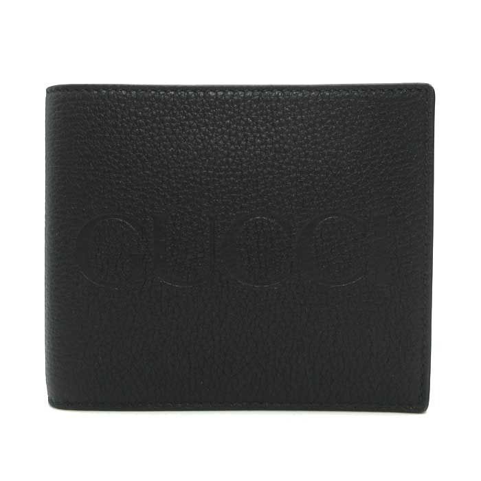 新品】グッチ 財布 二つ折り財布（小銭入れなし) GUCCI EMBOSSED LOGO