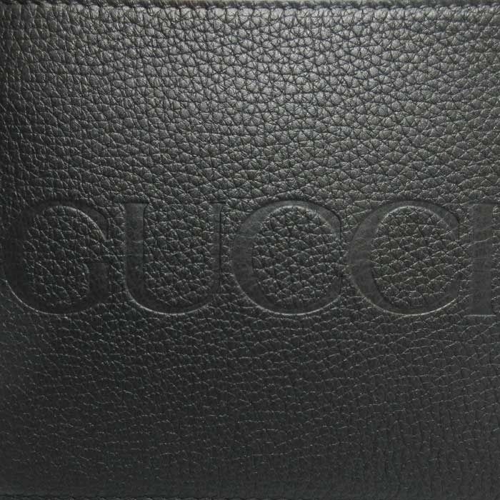 新品】グッチ 財布 二つ折り財布（小銭入れなし) GUCCI EMBOSSED LOGO