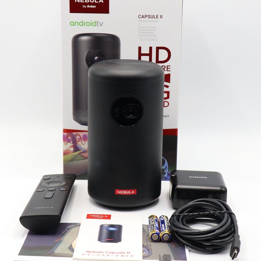 美品】ANKER Nebula Capsule II D2421N11 ブラック モバイル