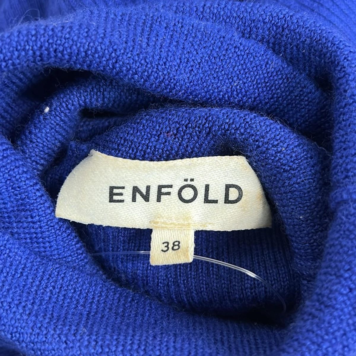 ENFOLD(エンフォルド) 長袖セーター サイズ38 M レディース - ネイビー