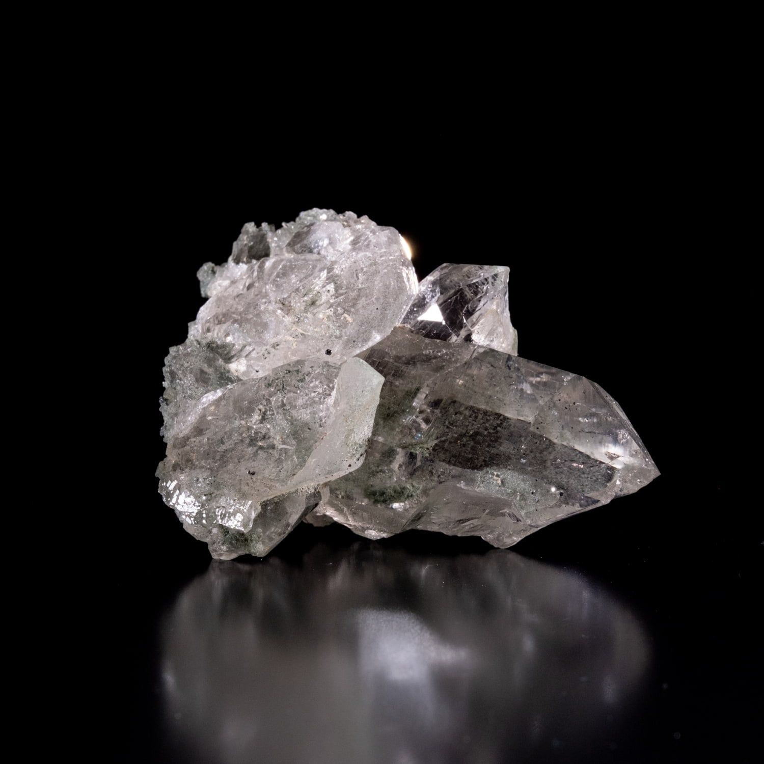 一点物 ヒマラヤ水晶原石 166 g クラスター 透明 クローライト バーコード | クリスタル ヒマラヤ産 原石