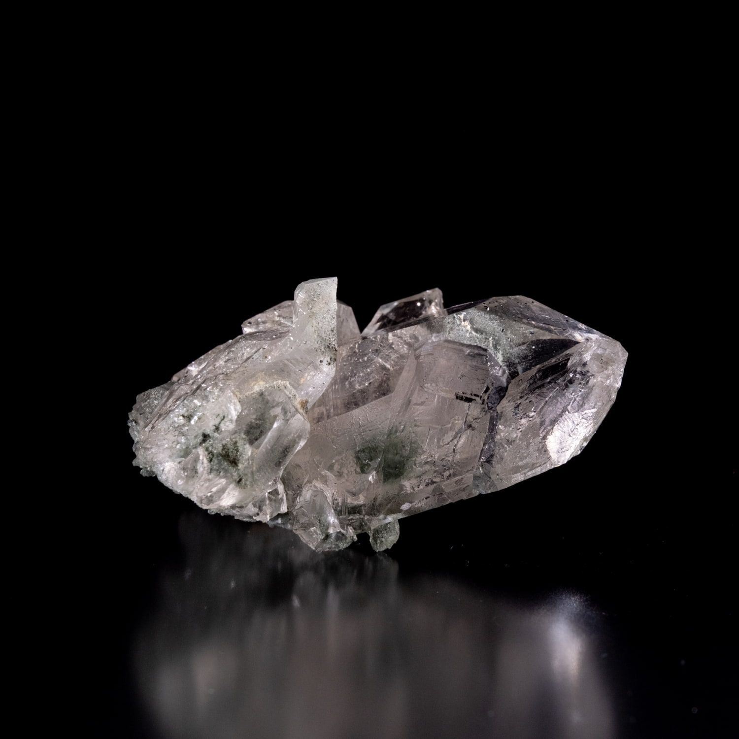 一点物 ヒマラヤ水晶原石 166 g クラスター 透明 クローライト バーコード | クリスタル ヒマラヤ産 原石