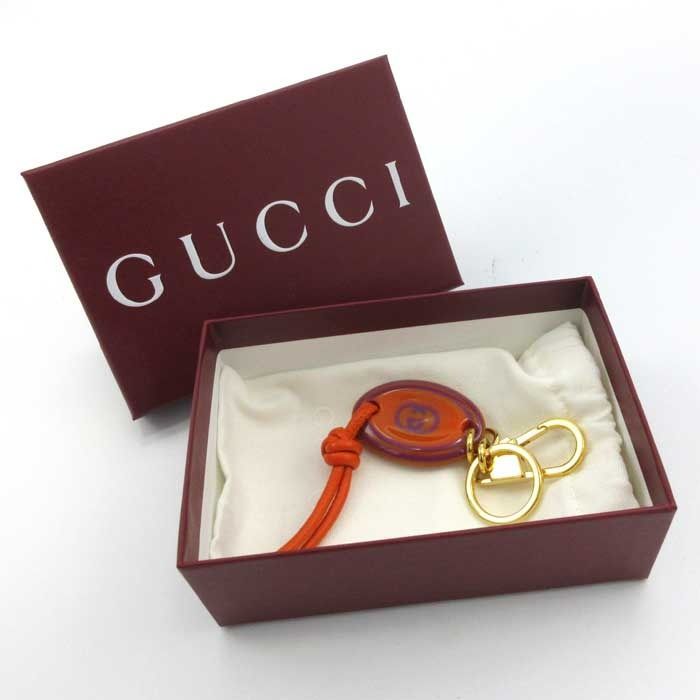 新品】グッチ キーリング GUCCI インターロッキング G キーホルダー