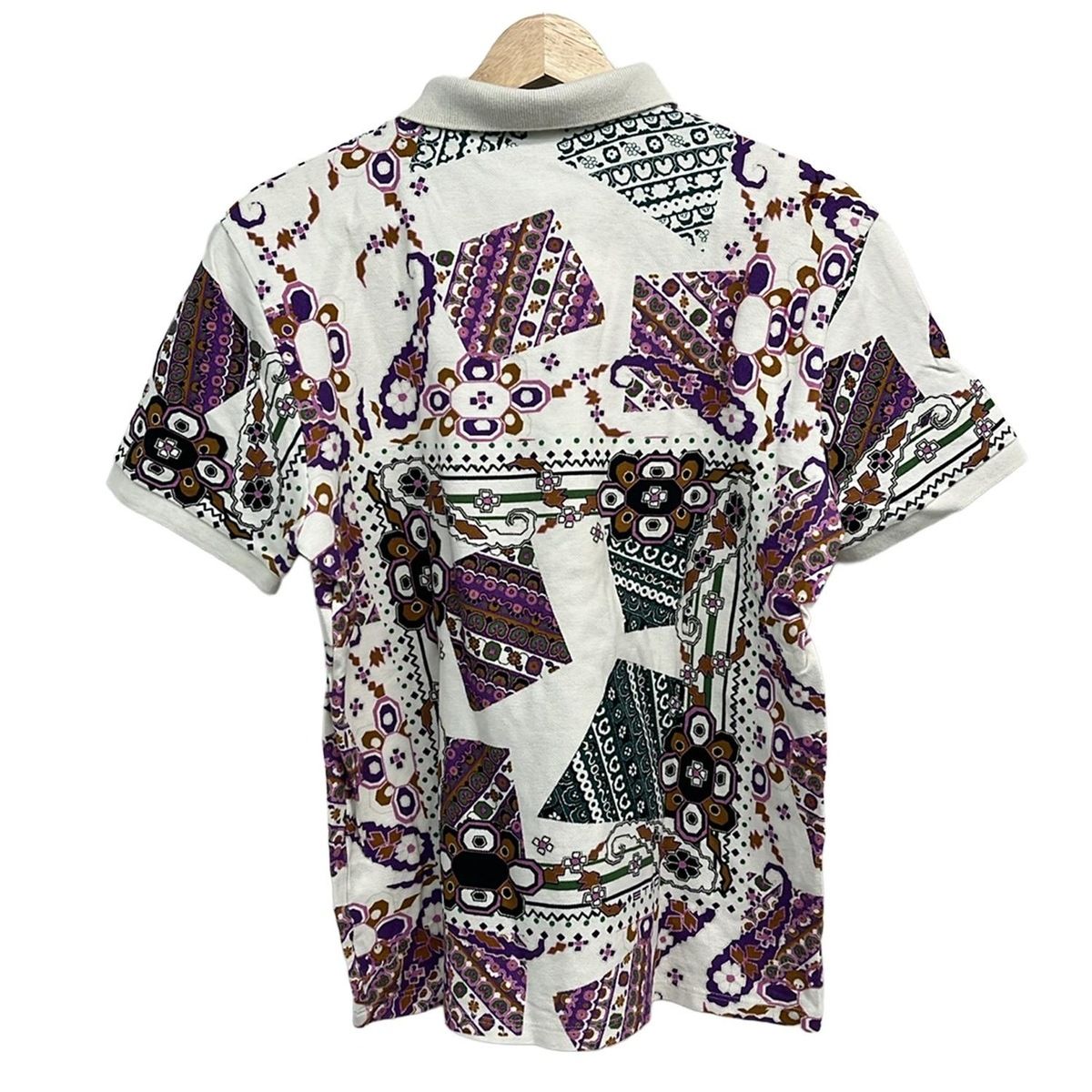ETRO(エトロ) 半袖ポロシャツ サイズXL メンズ美品 - 白×パープル