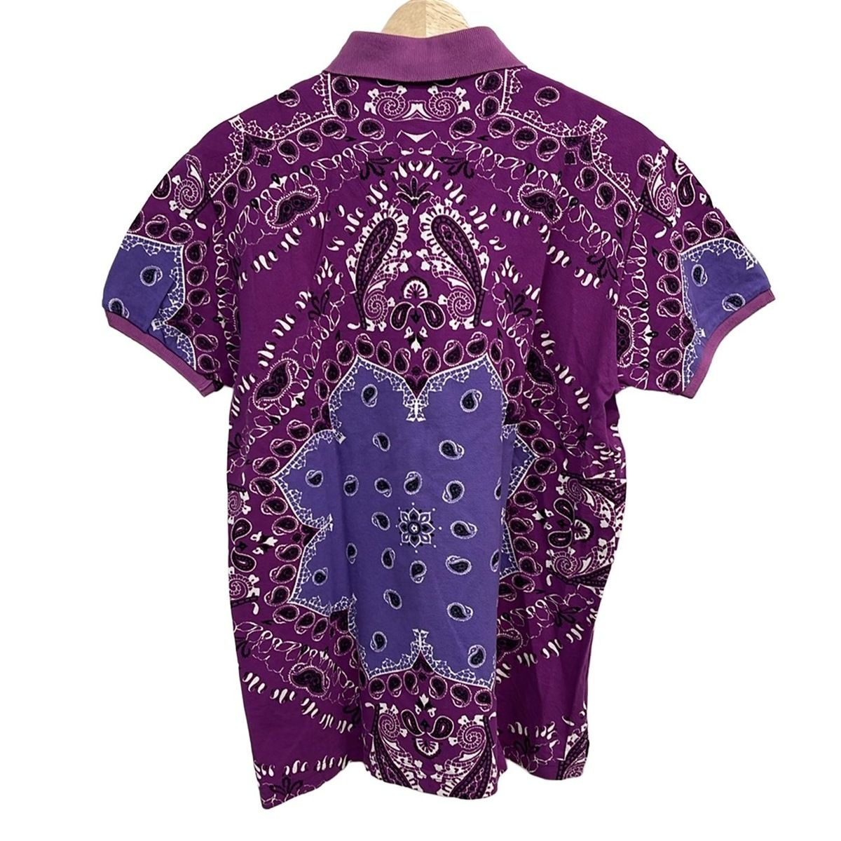 ETRO(エトロ) 半袖ポロシャツ サイズL L メンズ美品 - パープル