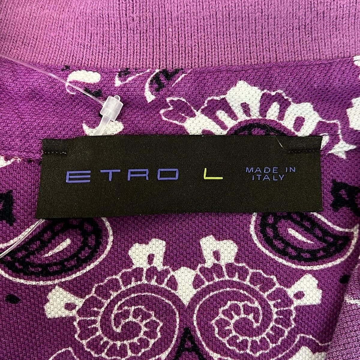 ETRO(エトロ) 半袖ポロシャツ サイズL L メンズ美品 - パープル