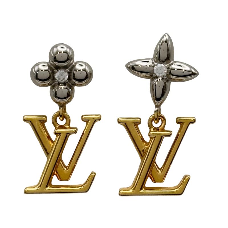 ルイ・ヴィトン LOUIS VUITTON アイコニックフラワーピアス ゴールド