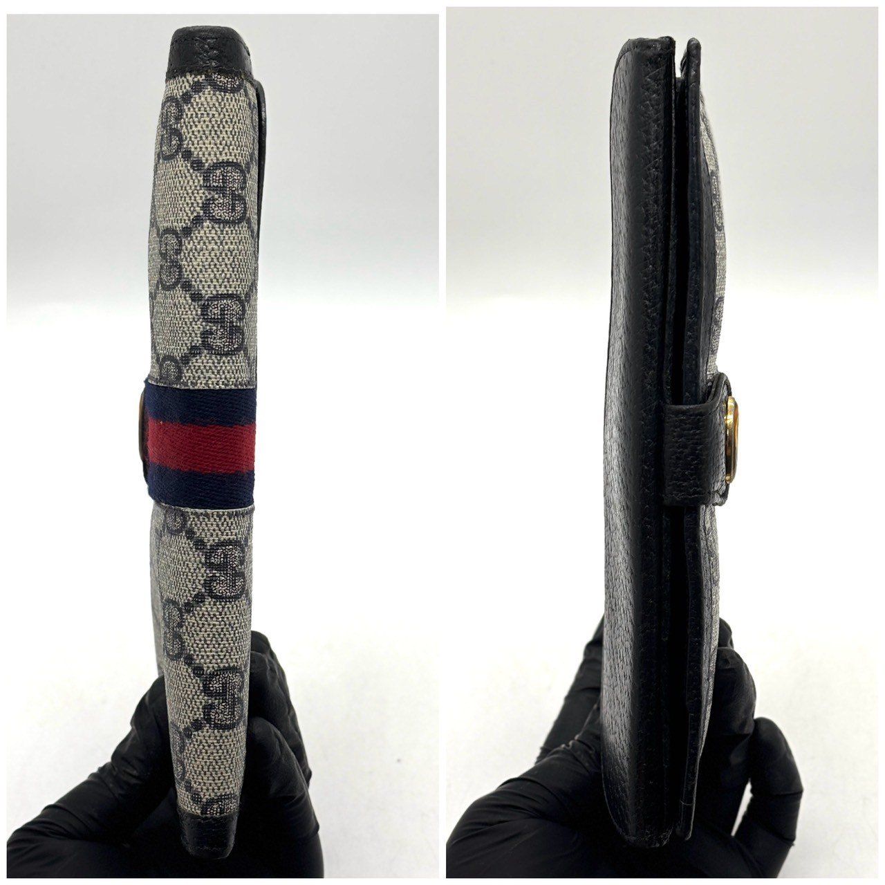 大人の信頼配色】 GUCCI 長財布 GGスプリーム シェリーライン インター