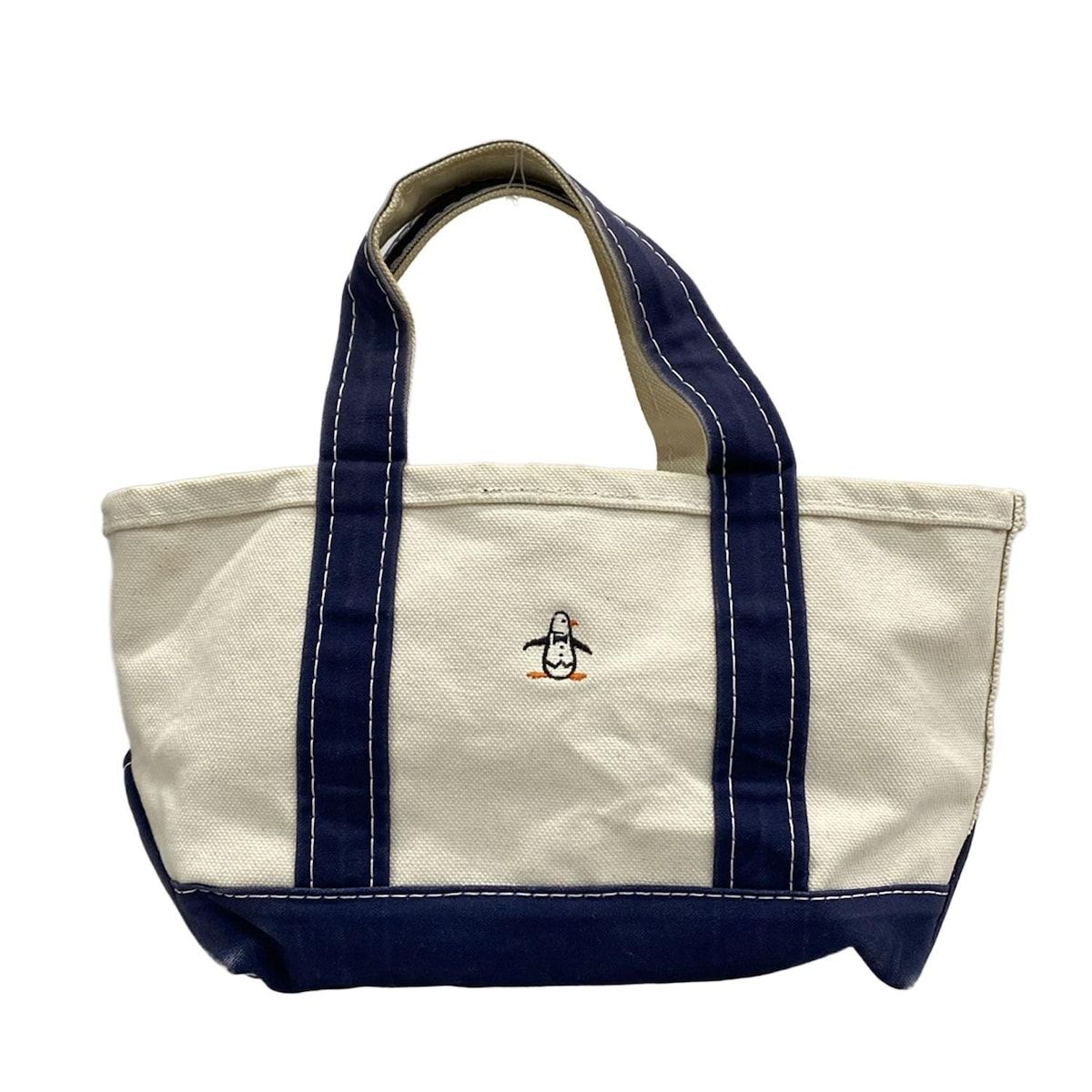L.L.Bean(エルエルビーン) トートバッグ - 白×ネイビー×マルチ SHIPS 