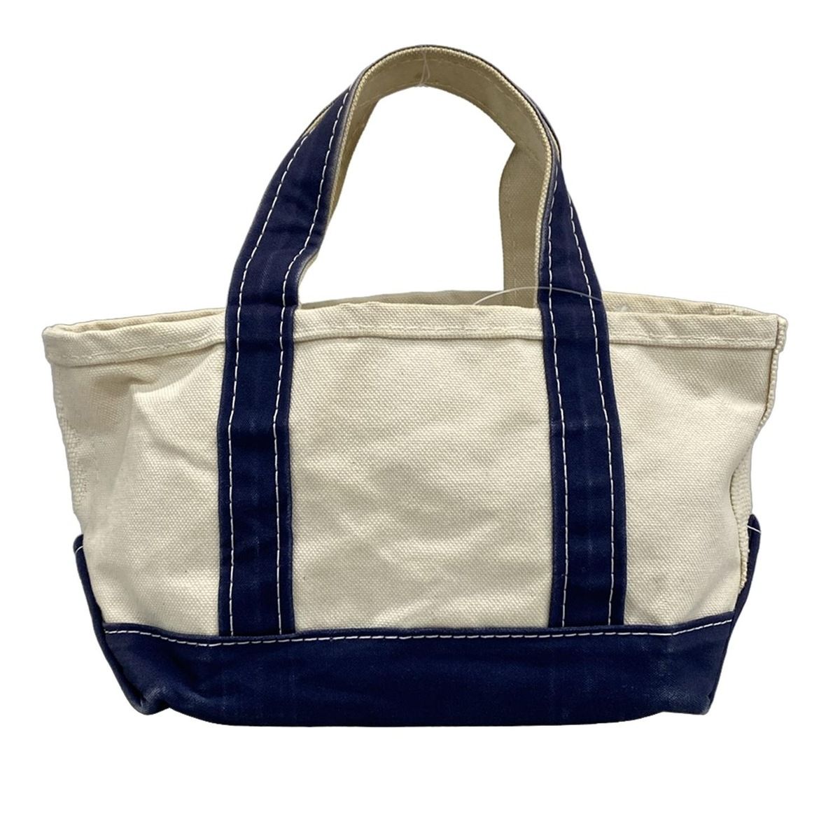 L.L.Bean(エルエルビーン) トートバッグ - 白×ネイビー×マルチ SHIPS 