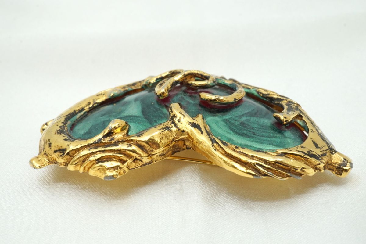 クリスチャン ラクロワ ヴィンテージ ビッグハート ブローチ