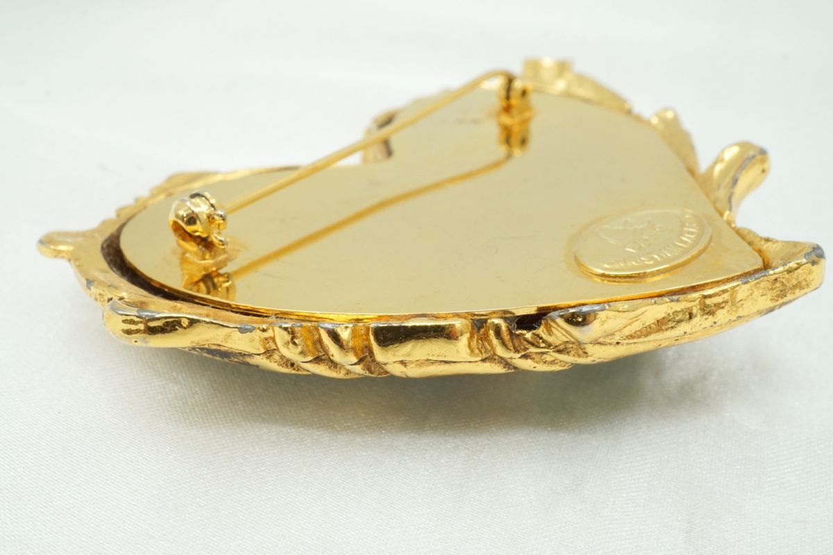 クリスチャン ラクロワ ヴィンテージ ビッグハート ブローチ