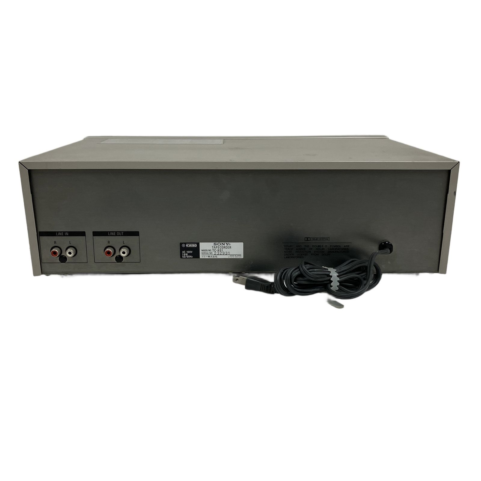 SONY ソニー TC-K61 カセットデッキ 音響機材 現状品 ジャンク