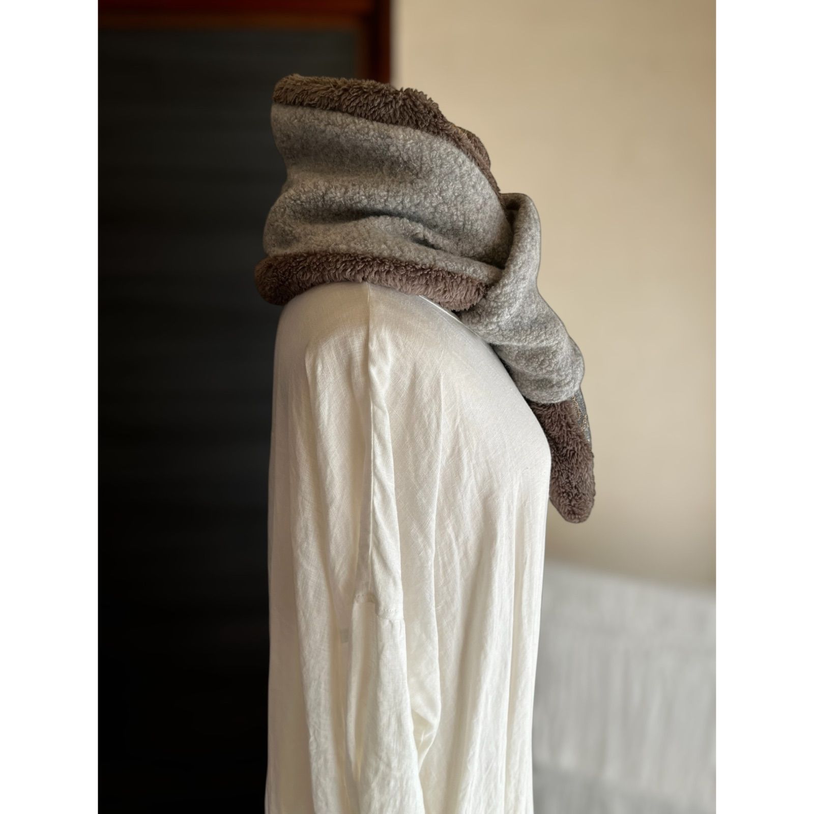 マフラータイプ】count•ウールtambourineのネックウォーマー ミナ