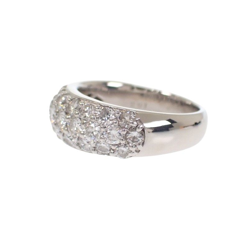 デザインジュエリー ハーフパヴェ 12号 リング 指輪 美品 刻印 Pt900