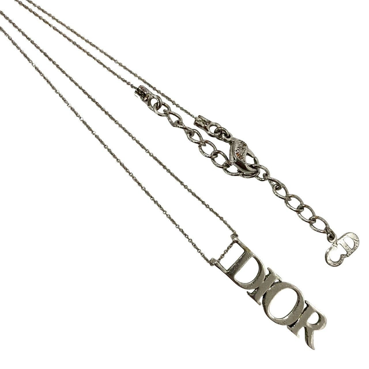 Dior】ロゴ ネックレス シルバーカラー ヴィンテージ ペンダント