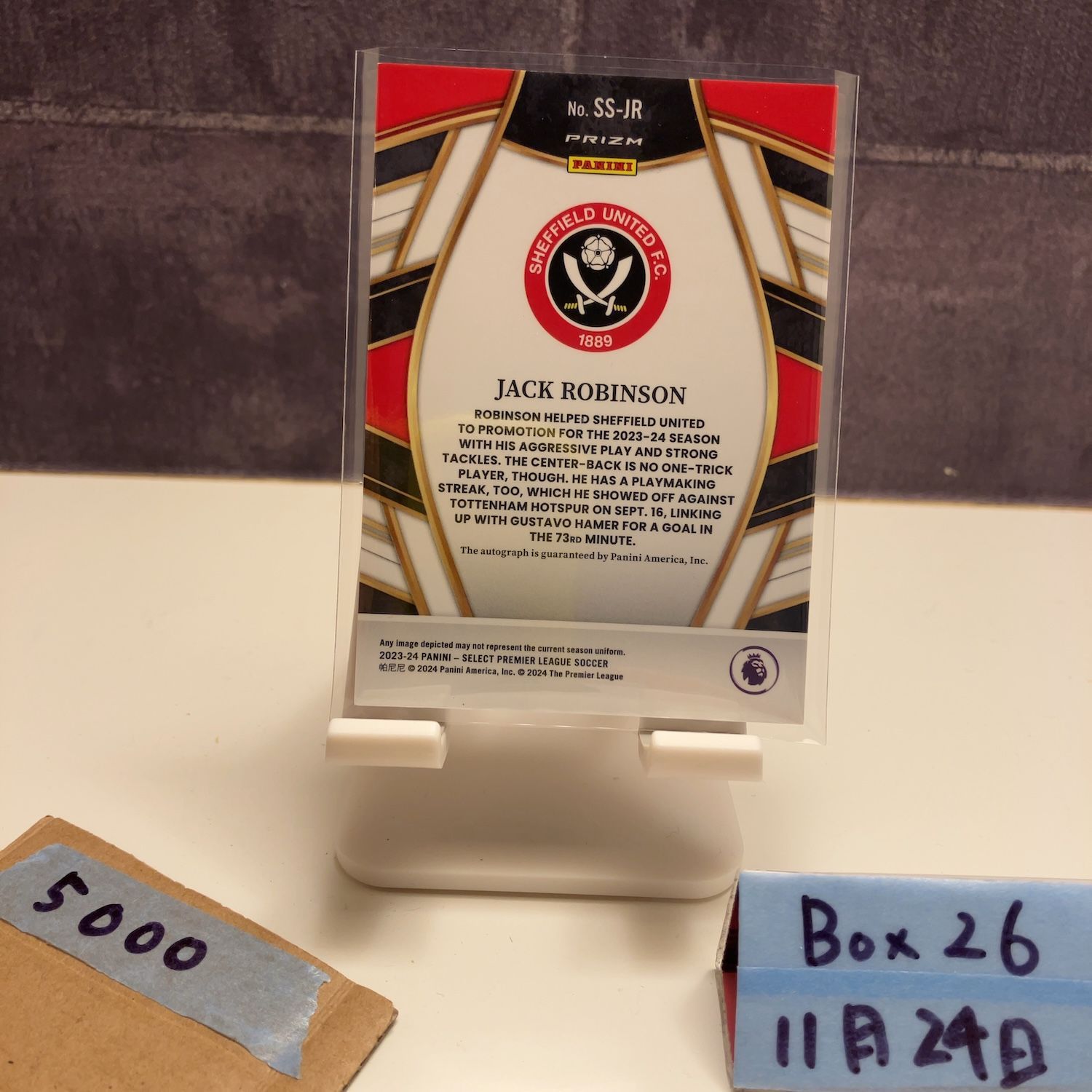 2023-24 Panini Select Premier League Jack Robinson 直筆サイン