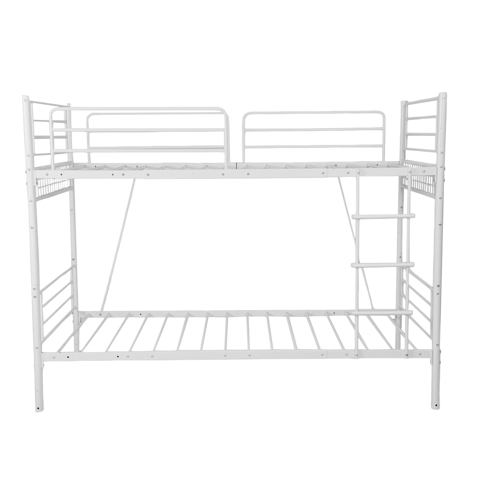 ホワイト パイプベッド ロフトベッド 分割可能 シングル パイプ ミドル
