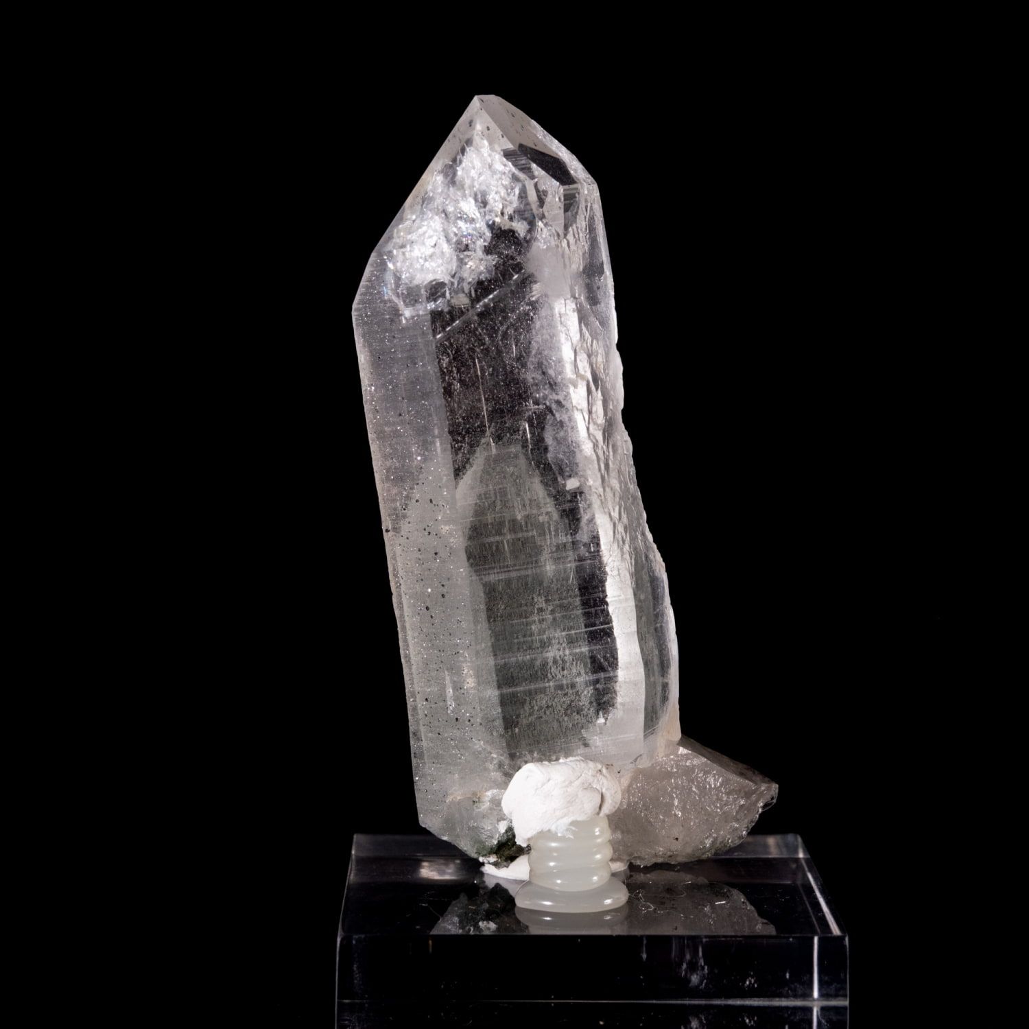 一点物 ヒマラヤ水晶原石 150 g ポイント 透明 クローライト ファントム タビー バーコード | クリスタル