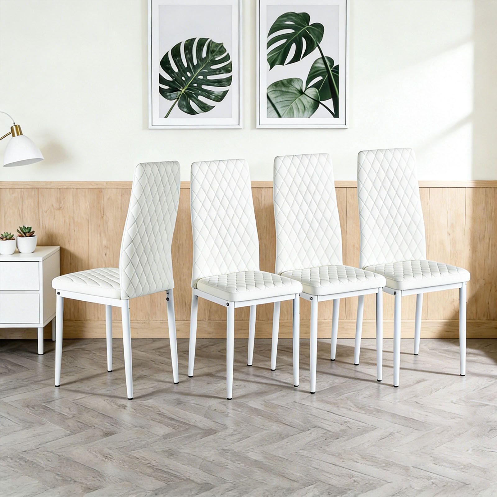 ダイニングチェア 2脚セット レザー 椅子 イス 食卓椅子 菱形 レトロ