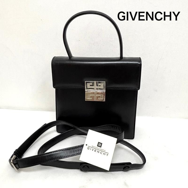 ジバンシィ レザーバック GGロゴ 4G 2WAY ハンドバッグ ショルダー